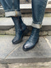 Paula Urban Navy Leather Boots