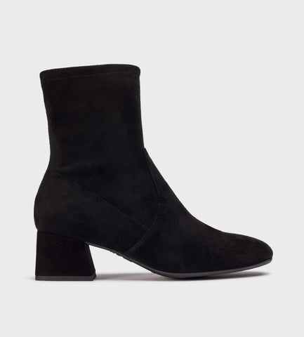 Wonders Black Suede Sock Boots