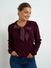 Burgandy Polkadot Knit