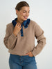 Beige-Denim knit