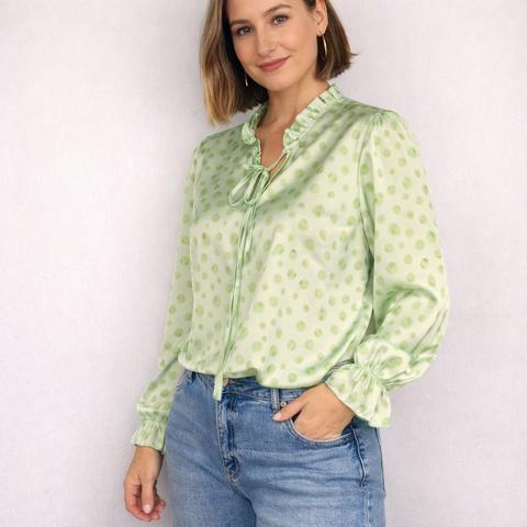 Green Spot Blouse