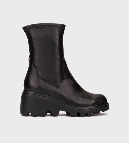 Wonders G-7030 Black Wedge Boots