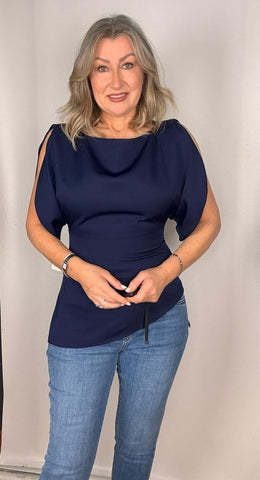 Ciara Navy Blouse