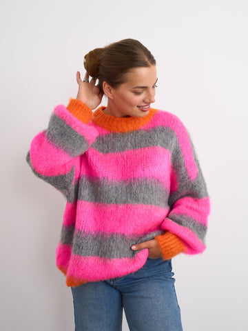 Pink Stripe Knit