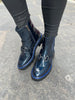 Regarde le Ciel Navy Patent Boots