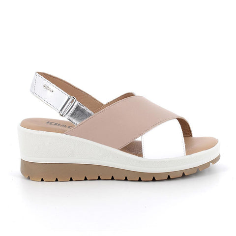 Igi&Co Natural/White Crossover Sandals