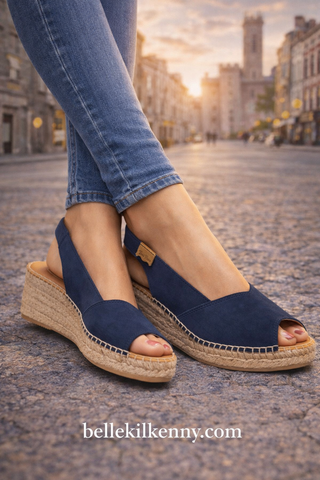 Toni Pons Berna Navy Suede Espirdrilles