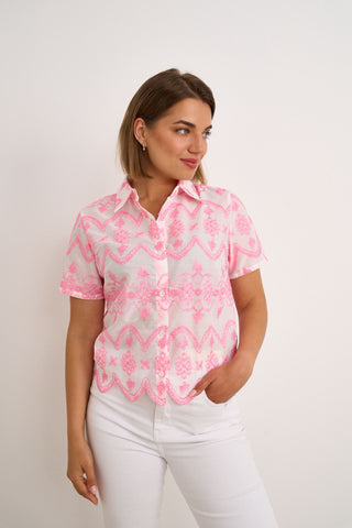 CC Pink Embroidery Blouse