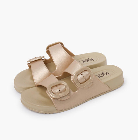 Igor Platinum Slider Sandals