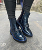 Regarde le Ciel Navy Patent Boots