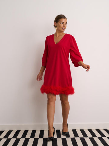 Red Shift Dress