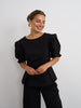 Black Peplum Top
