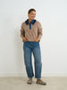 Beige-Denim knit