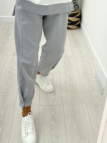 Grey Button Trousers