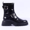 Wonders Black Leather Boots C-7222