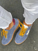 Meline Blue Leather Trainers