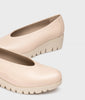 Wonders C33100 Nude Wedge Loafers