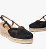 Unisa Black Chubi Wedge