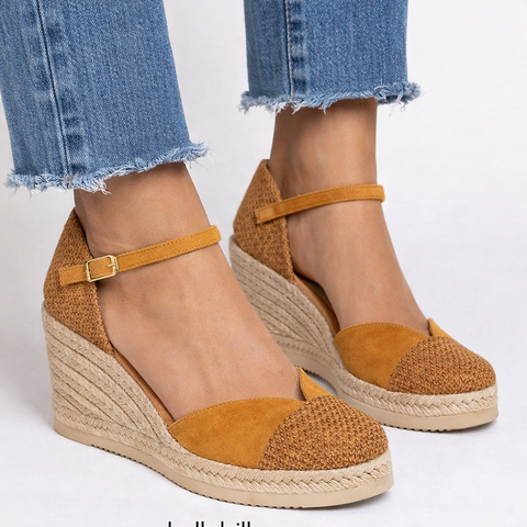 Unisa Tan Wedge Espirdrilles