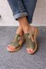 Paula Green Wedge Sandals