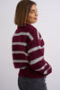 Katie Burgandy-Grey Knit