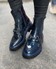 Regarde le Ciel Navy Patent Boots