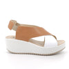 Igi&Co Cross Over Tan Wedge Sandals