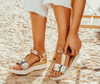 Oh my Sandals Gold/Bronze/Silver Wedge