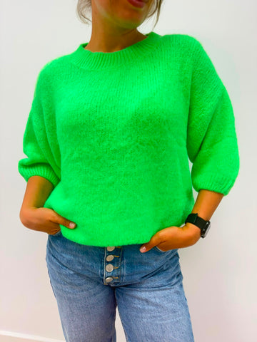 Neon Green Knit Jumper