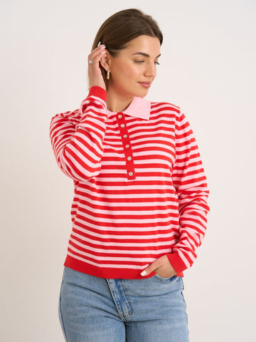 Red-Pink Simmons Knit