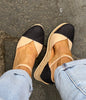 Unisa Black-Tan Wedge Espirdrilles