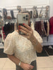 Cream Sequenced Top