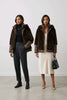 2-Piece Chocolate Fur-Puffa Jacket