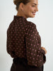 Polkadot  Chocolate-Pink Blouse