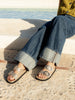 Genu Gold Leather Mule