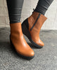 Paula Urban Tan Wedge Boots