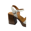 Oh my Sandals White Block Heel