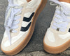 Meline White Leather Trainers