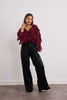 Burgundy Frill Blouse