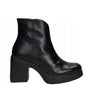 Wonders Black Leather platform Boots H-4963