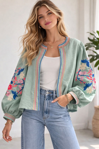 Green Embriodery Jacket