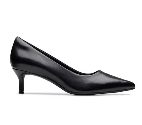 Clarks Black Kitten Heel Court