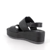 Igi&Co Black Buckle Wedge Sandals