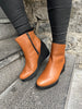 Paula Urban Tan Wedge Boots