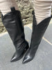 Unisa Black Leather Meyer Boots
