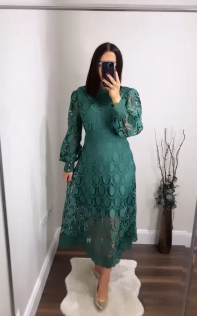 Pippa Lace Green Dress