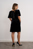 Black Velvet Shift Dress