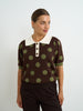 Brown-Green Polkadot Knit