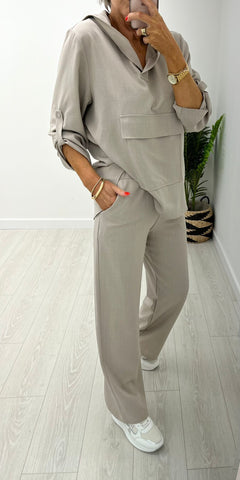 Grey/Taupe Travel Suit