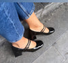 Wonders H-6210 Black Mary-Jane Loafers